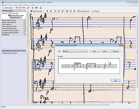 Handwritten music